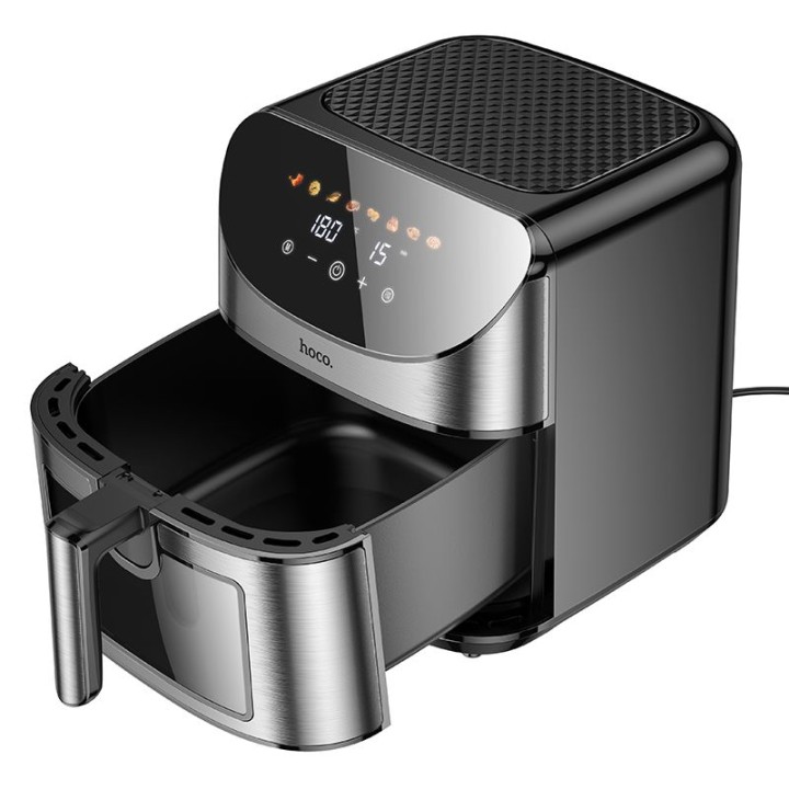 Аэрогриль Air Fryer Hoco с сенсорным экраном и okienkiem 8L 1700W HE21 черный