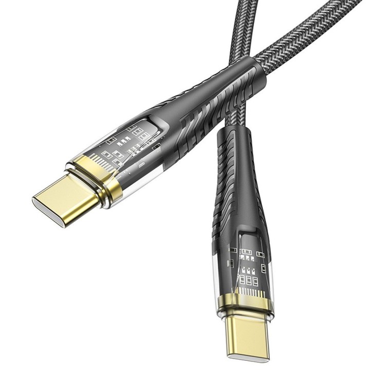 USB-C to USB-C cable Hoco 3A 60W 1,2 m U121 black