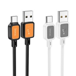 Кабель USB-A – USB-C Hoco 3A 1 m X108 чорний