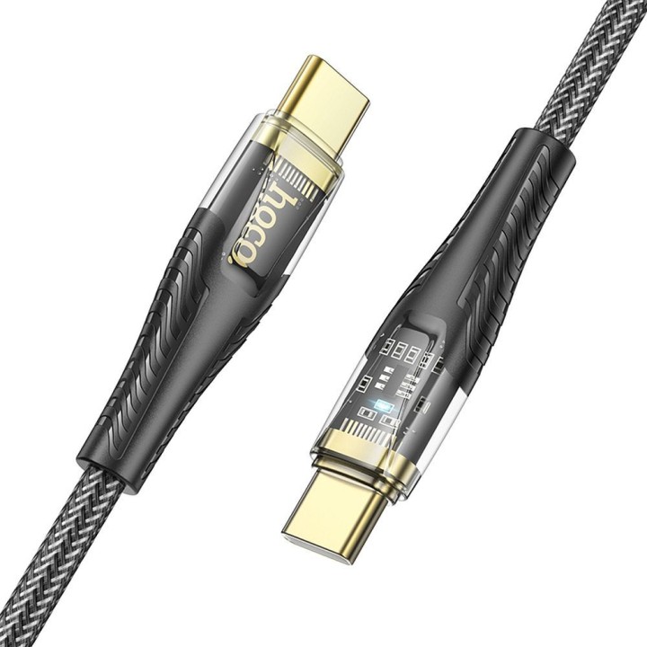 Cable USB C to USB C Hoco 3A 60W 1,2 m U121 black