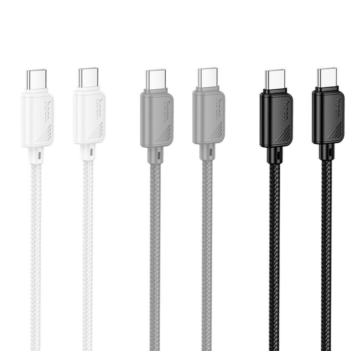 USB-C to USB-C cable Hoco 3A 60W 1 m X113 white