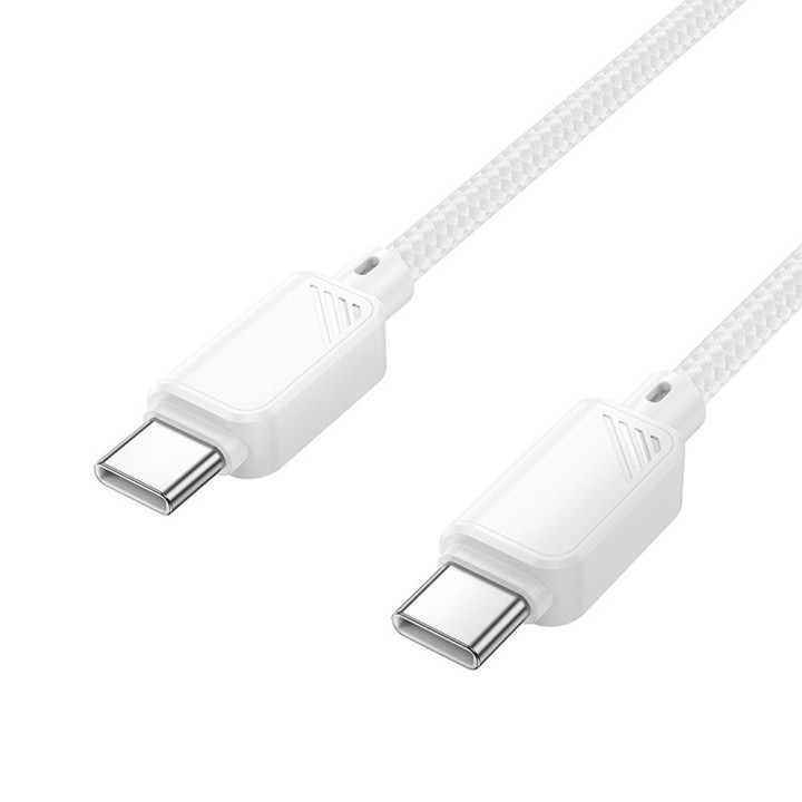 Кабель USB-C – USB-C Hoco 3A 60W 1 m X113 білий
