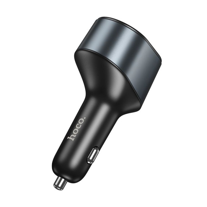 Автомобільний зарядний пристрій Hoco USB A + USB C + гніздо прикурювача PD QC3.0 3A 35W Z56, чорний