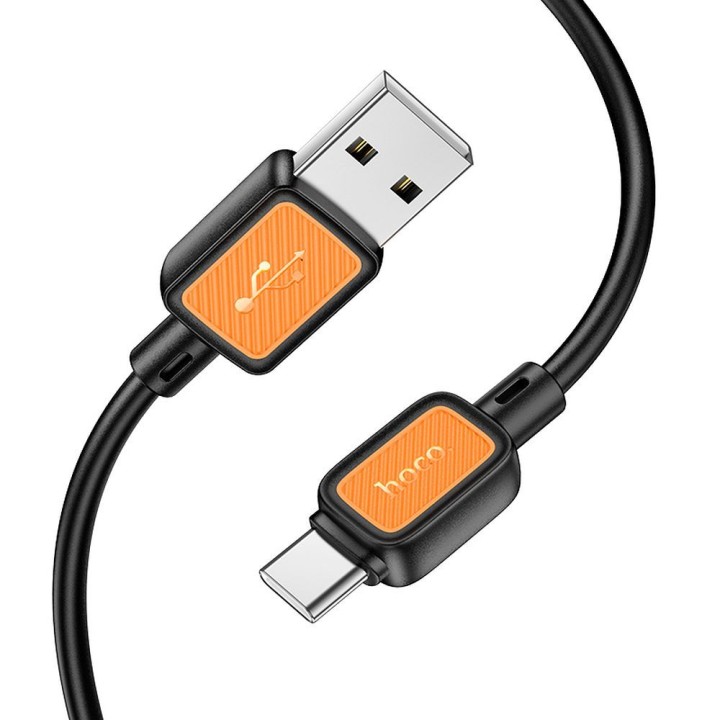 Кабель USB-A – USB-C Hoco 3A 1 m X108 черный