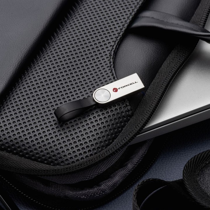 USB flash drive 32GB USB 3.2 Gen 1 (USB A) Forcell F-Data Metal silver