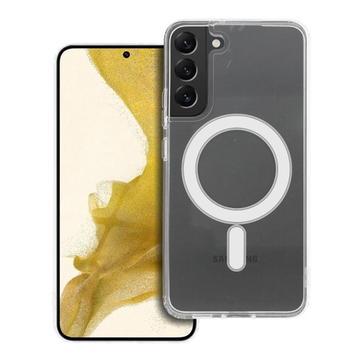 Case for Samsung S22 PLUS Clear Mag Cover (Str) compatible with MagSafe transparent