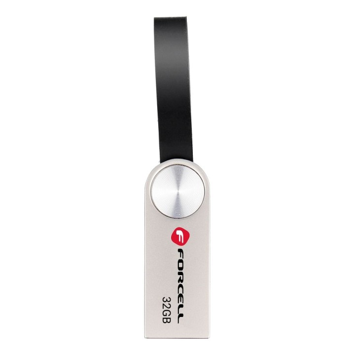 USB flash drive 32GB USB 3.2 Gen 1 (USB A) Forcell F-Data Metal silver