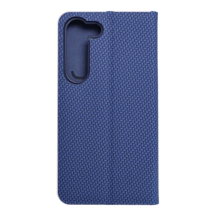 Чохол з клапаном для Samsung S23 Luna Book Carbon синій
