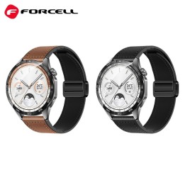 Strap for Samsung Galaxy Watch Forcell F-Design FS20 magnetic eco-leather 20 mm brown