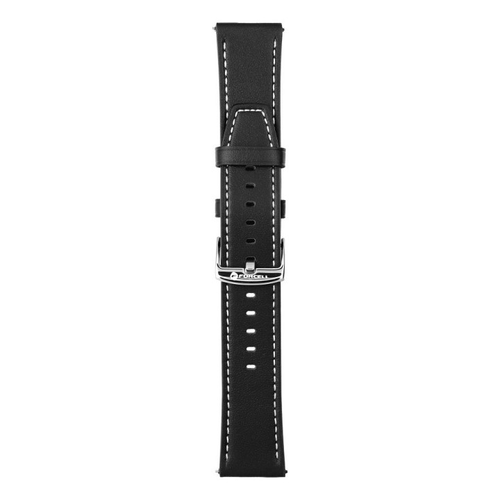 Strap for Samsung Galaxy Watch Forcell F-Design FS21 holes eco-leather 20 mm black