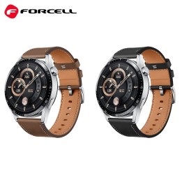 Strap for Samsung Galaxy Watch Forcell F-Design FS21 holes eco-leather 22 mm brown