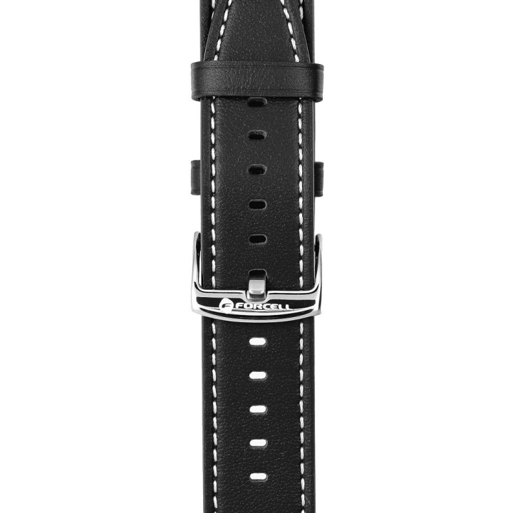 Strap for Samsung Galaxy Watch Forcell F-Design FS21 with holes, eco-leather 20 mm black