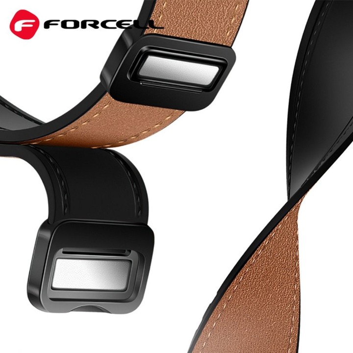 Strap for Samsung Galaxy Watch Forcell F-Design FS20 magnetic eco-leather 22 mm black