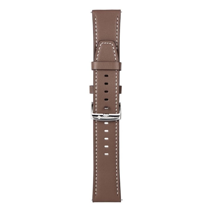 Pasek do Samsung Galaxy Watch Forcell F-Design FS21 dziurki skóra ekologiczna 22 mm brązowy