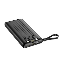 Внешний аккумулятор (POWER BANK) VEGER C10-10 000mAh (Micro + Type C + Lightning 8-pin) черный (W1116)