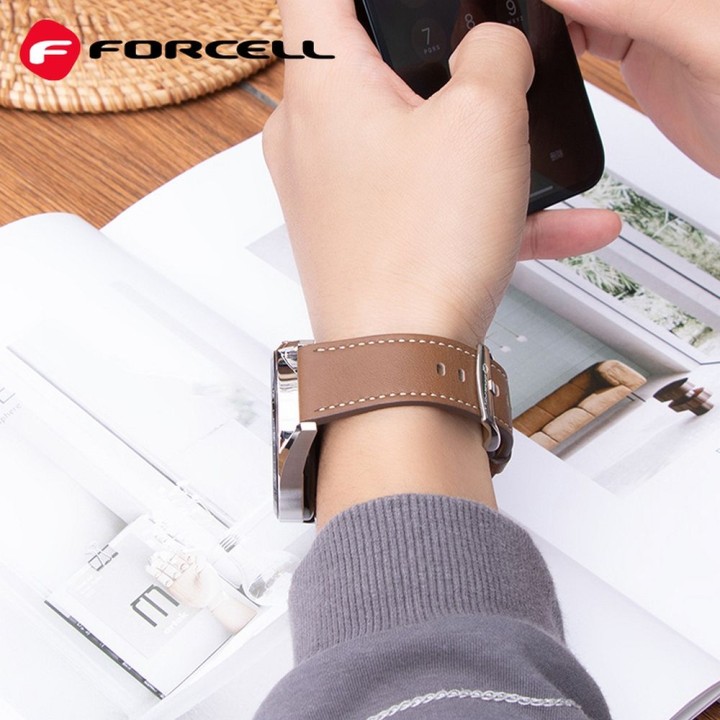 Strap for Samsung Galaxy Watch Forcell F-Design FS21 holes eco-leather 20 mm black