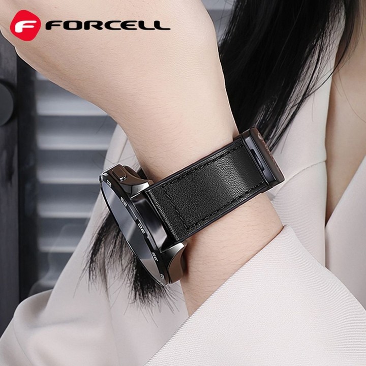 Strap for Samsung Galaxy Watch Forcell F-Design FS20 magnetic eco-leather 22 mm black