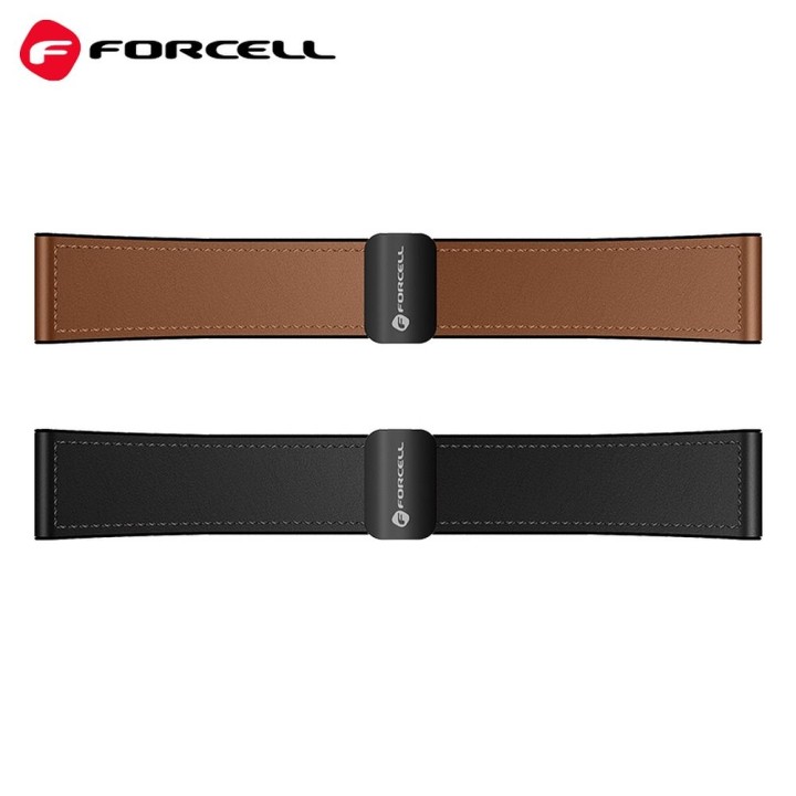 Strap for Samsung Galaxy Watch Forcell F-Design FS20 magnetic, faux leather 22 mm brown