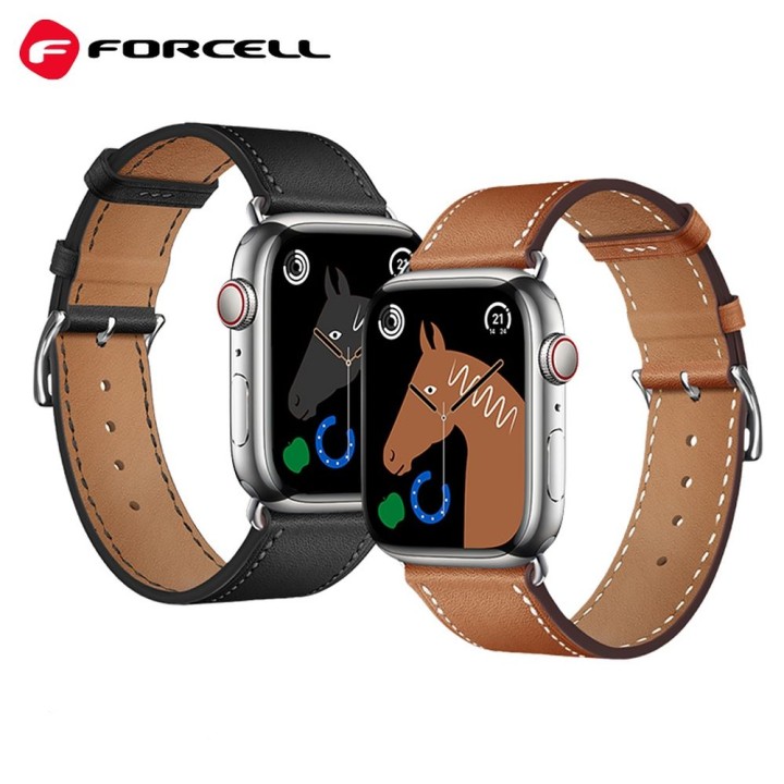Strap for Apple Watch Forcell F-Design FA20 with holes, eco-leather 38 / 40 / 41 mm brown
