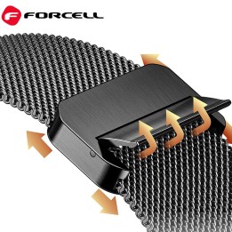 Ремінець для Apple Watch Forcell F-Design FA14 магнітний сталь 38 / 40 / 41 mm чорний