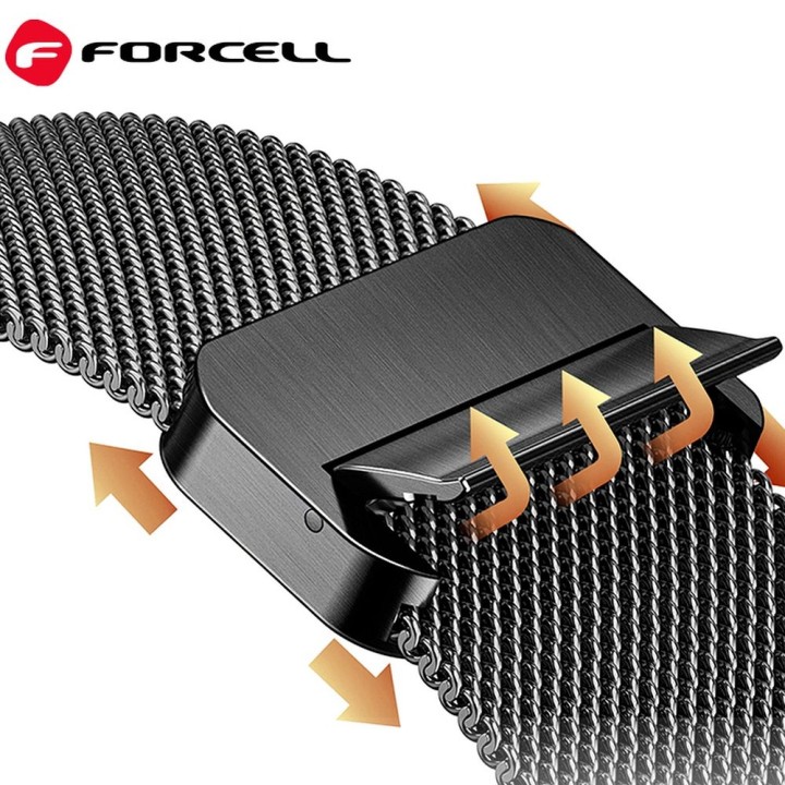 Ремінець для Apple Watch Forcell F-Design FA14 магнітний сталь 38 / 40 / 41 mm чорний