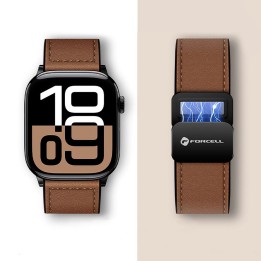 Strap for Apple Watch Forcell F-Design FA21 magnetic eco-leather 42 / 44 / 45 / 49 mm brown