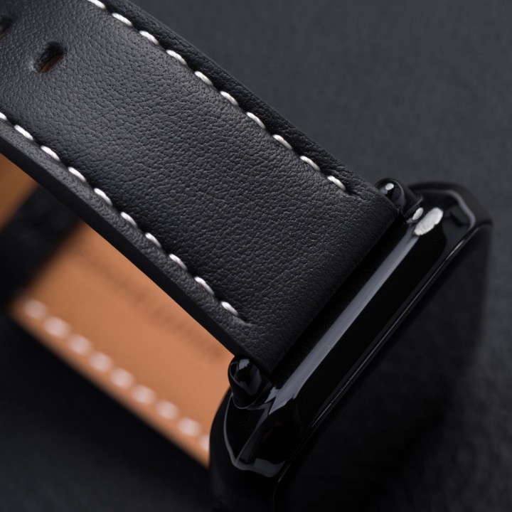 Ремінець для Apple Watch Forcell F-Design FA20 з отворами, екошкіра 38 / 40 / 41 mm чорний