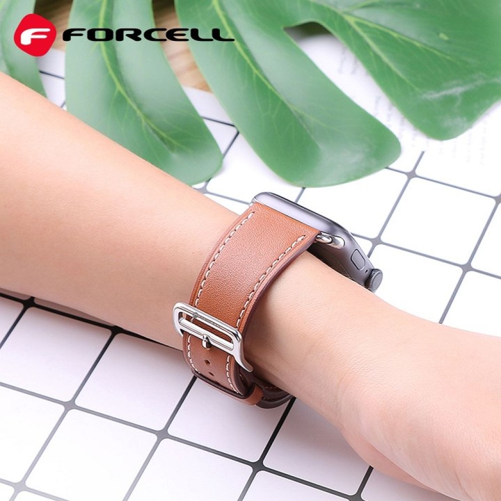 Strap for Apple Watch Forcell F-Design FA20 with holes, eco-leather 38 / 40 / 41 mm brown