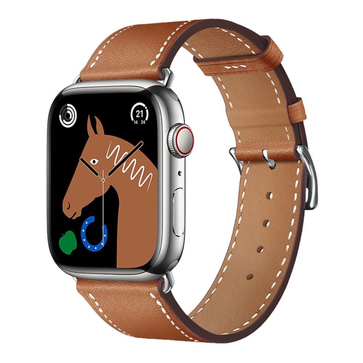Strap for Apple Watch Forcell F-Design FA20 holes eco-leather 42 / 44 / 45 / 49 mm brown