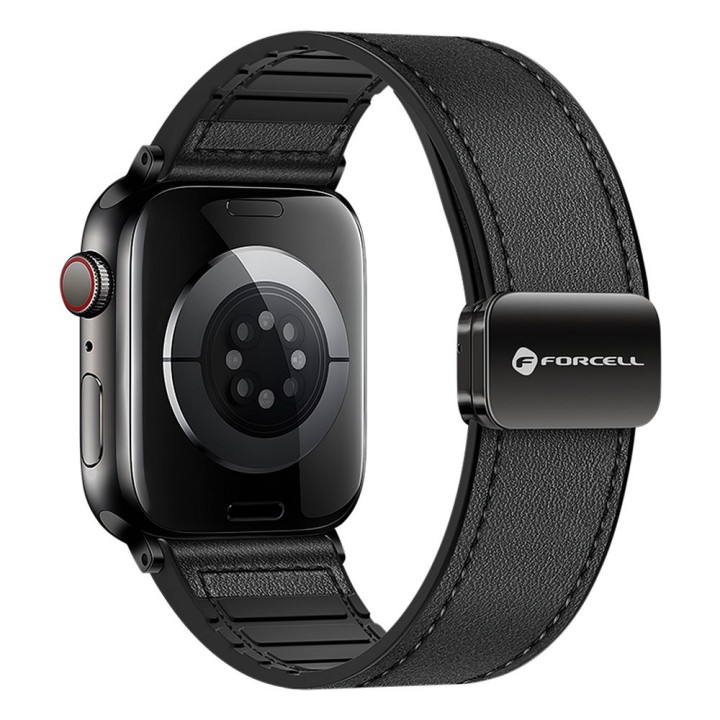 Strap for Apple Watch Forcell F-Design FA21 magnetic, faux leather 38 / 40 / 41 mm black