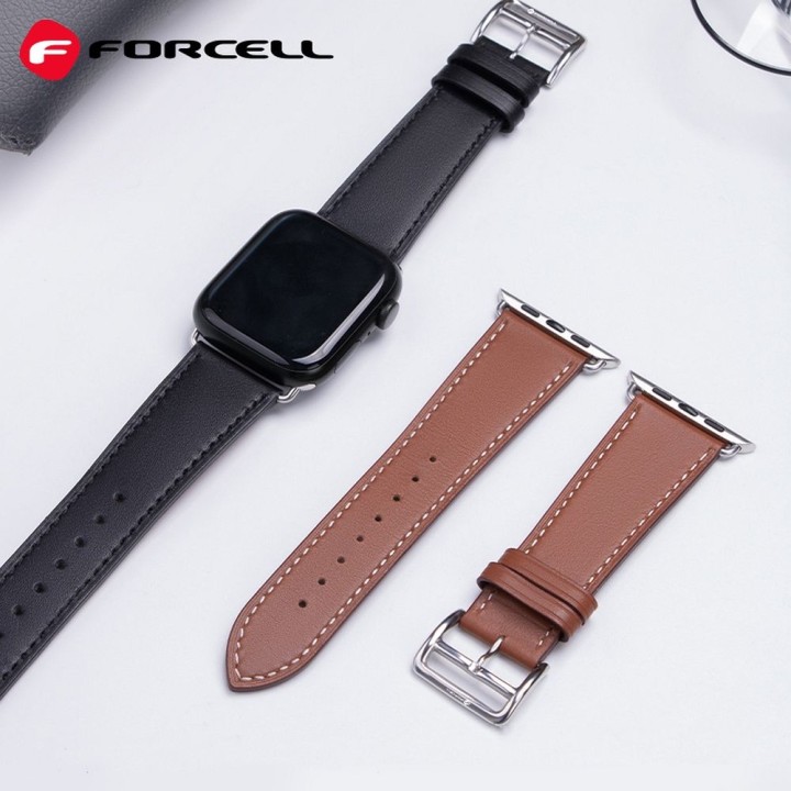 Strap for Apple Watch Forcell F-Design FA20 holes eco-leather 42 / 44 / 45 / 49 mm brown