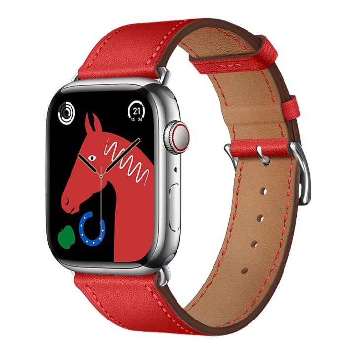 Strap for Apple Watch Forcell F-Design FA20 with holes, eco-leather 38 / 40 / 41 mm red