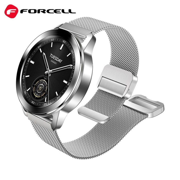 Ремешок для Samsung Galaxy Watch Forcell F-Design FS11 магнитный сталь 20 mm серебристый