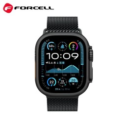Ремінець для Apple Watch Forcell F-Design FA11 із застібкою, сталевий 38 / 40 / 41 mm чорний