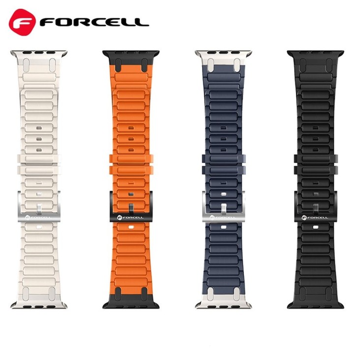 Strap for Apple Watch Forcell F-Design FA06 holes silicone 42 / 44 / 45 / 49 mm orange