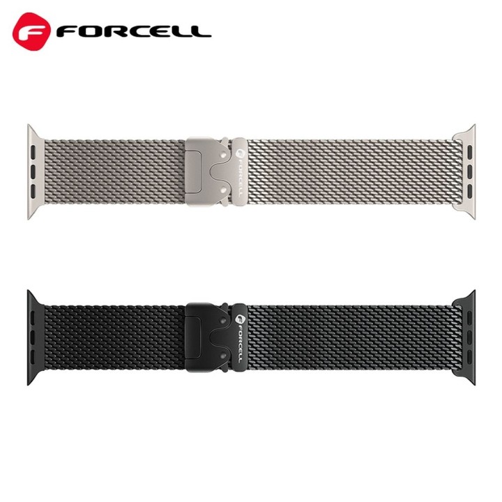 Ремінець для Apple Watch Forcell F-Design FA11 защіпка сталь 38 / 40 / 41 mm чорний