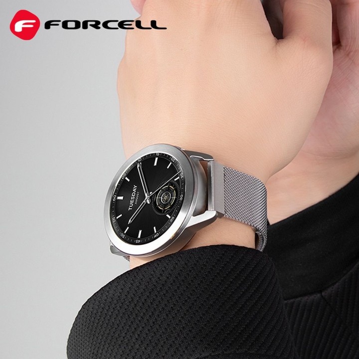 Ремінець для Samsung Galaxy Watch Forcell F-Design FS11 магнітний сталь 22 mm чорний