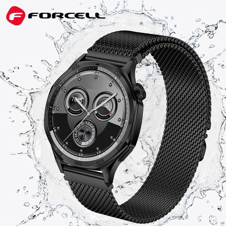 Ремінець для Samsung Galaxy Watch Forcell F-Design FS10 магнітний сталь 22 mm чорний