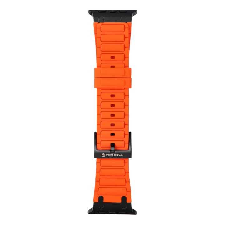 Strap for Apple Watch Forcell F-Design FA06 holes silicone 42 / 44 / 45 / 49 mm orange