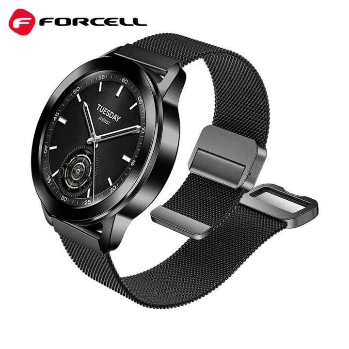 Ремінець для Samsung Galaxy Watch Forcell F-Design FS11 магнітний сталь 22 mm чорний