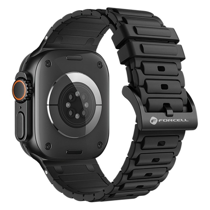 Ремінець для Apple Watch Forcell F-Design FA06 отвори силікон 38 / 40 / 41 mm чорний