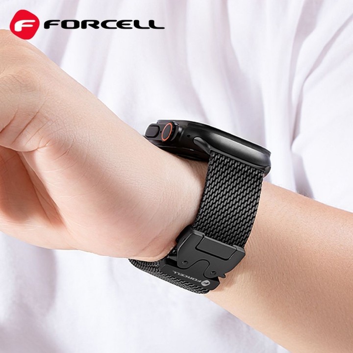 Strap for Apple Watch Forcell F-Design FA11 clasp steel 38 / 40 / 41 mm black