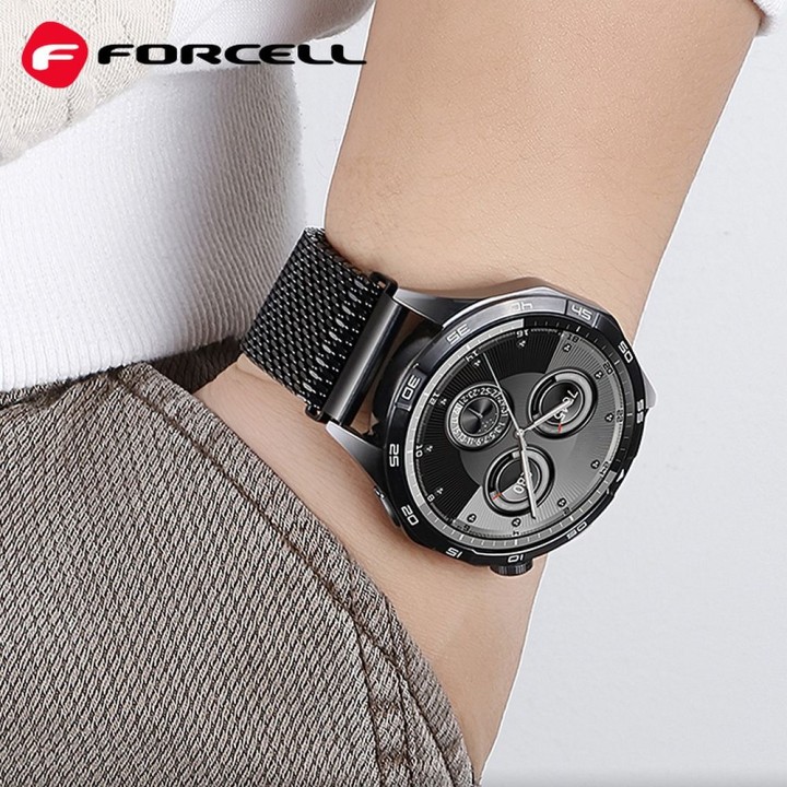 Ремешок для Samsung Galaxy Watch Forcell F-Design FS10 магнитный сталь 22 mm черный