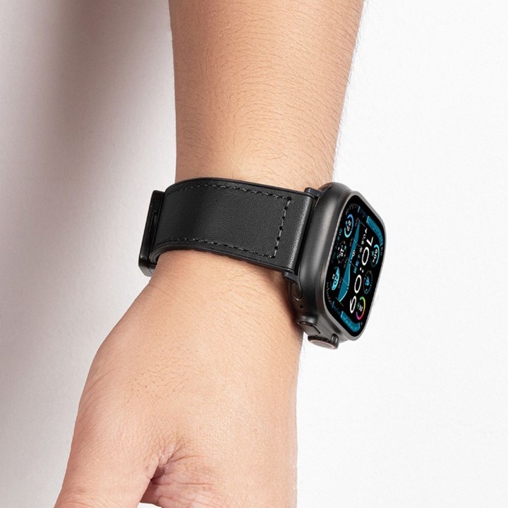 Pasek do Apple Watch Forcell F-Design FA21 magnetyczny skóra ekologiczna 42 / 44 / 45 / 49 mm czarny
