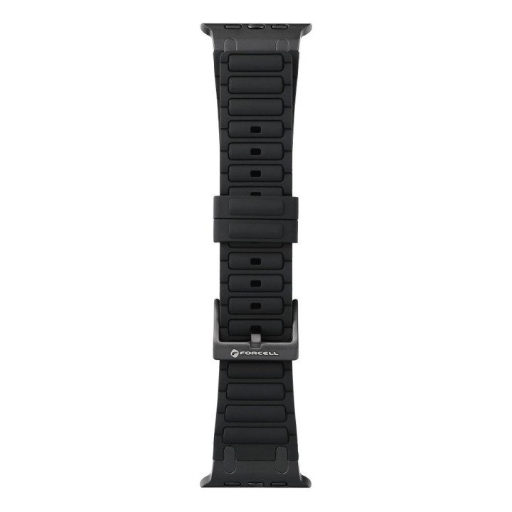 Strap for Apple Watch Forcell F-Design FA06 with holes, silicone 42 / 44 / 45 / 49 mm black