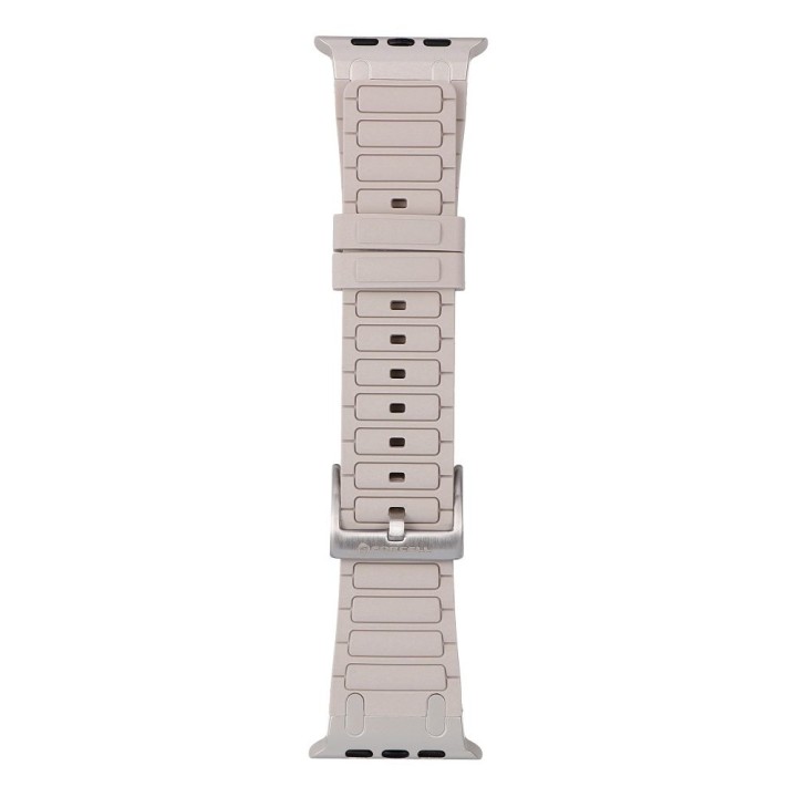 Strap for Apple Watch Forcell F-Design FA06 holes silicone 42 / 44 / 45 / 49 mm white