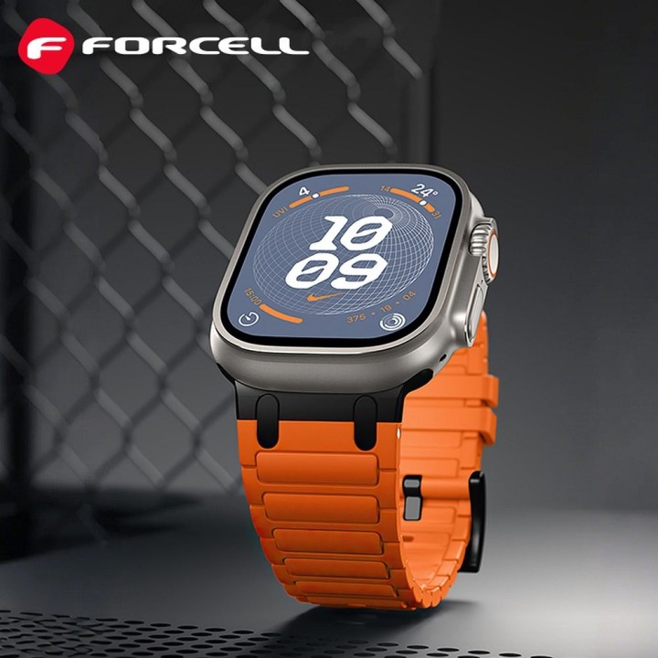 Strap for Apple Watch Forcell F-Design FA06 holes silicone 42 / 44 / 45 / 49 mm white