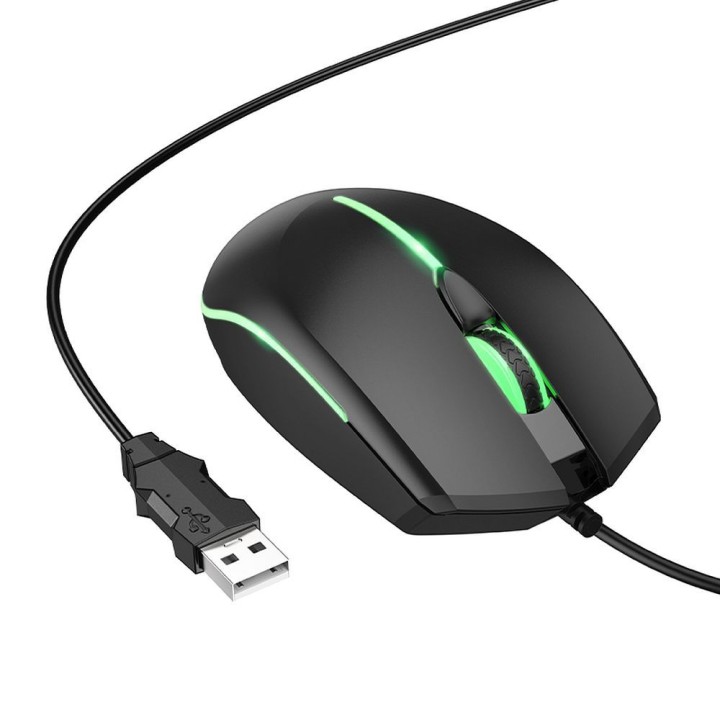 Миша дротова ігрова Hoco USB A 2400 dpi GM37 чорна