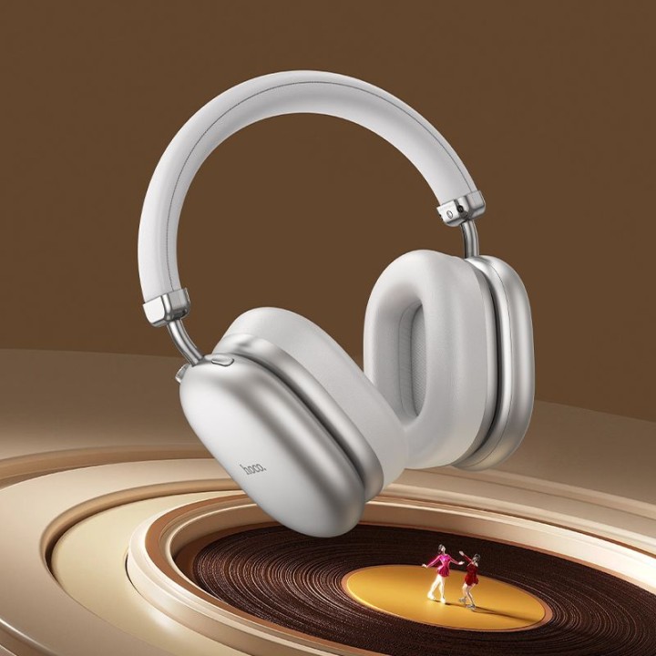 Wireless on-ear headphones Hoco ANC W35 MAX silver