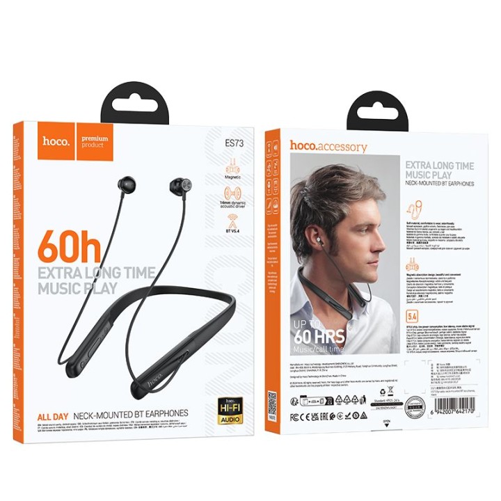 Wireless headphones in-ear Hoco ES73 black
